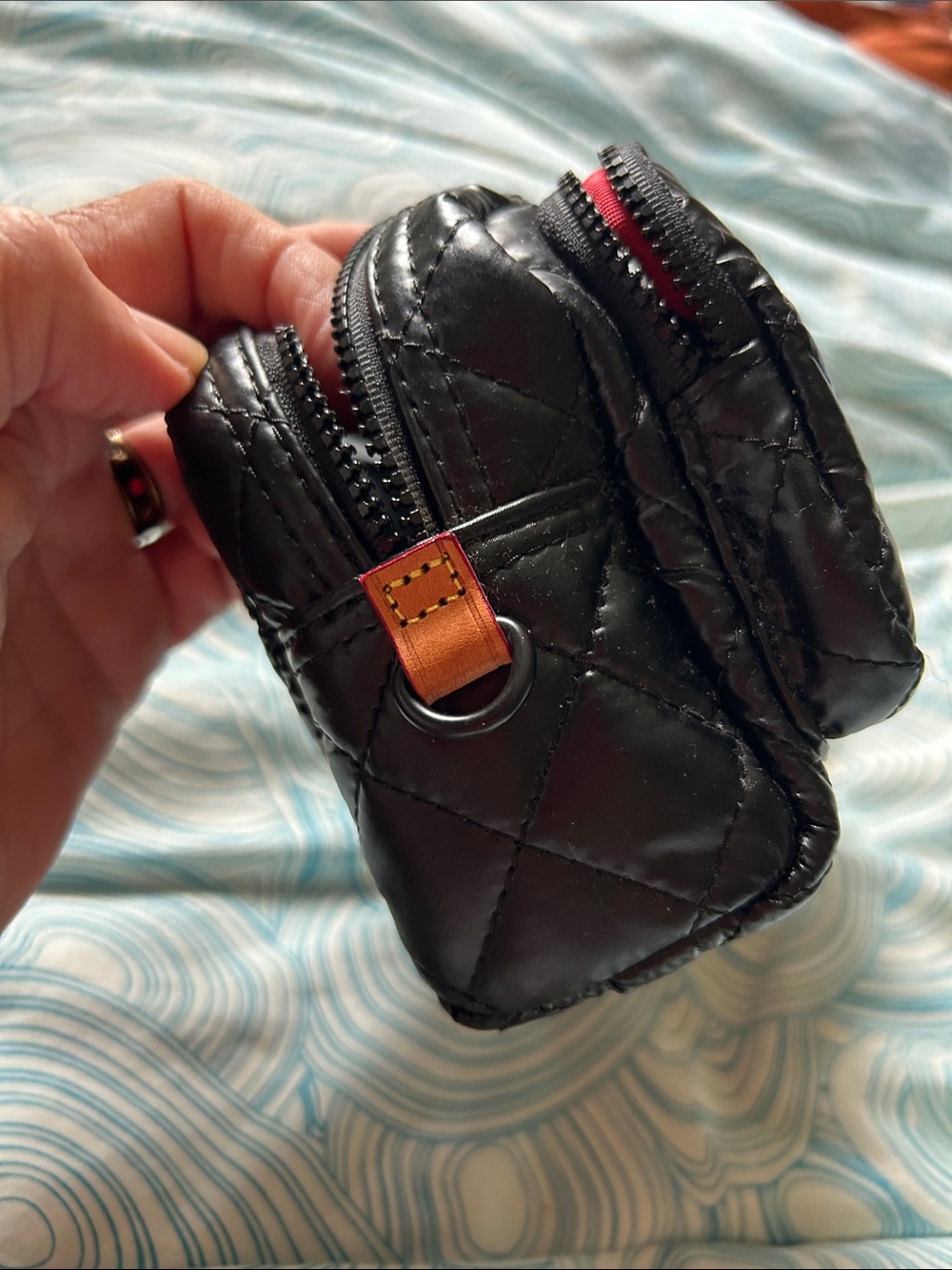 MZ Wallace black lacquer Cosmetic Bag. Excellent - Picture 10 of 11